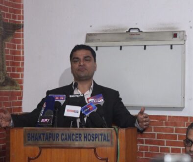 Health minister Pradeep Poudel pic